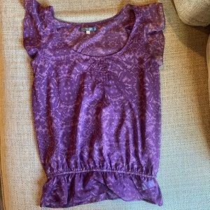 Medium, purple, sound and matter blouse
